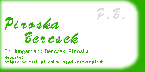 piroska bercsek business card